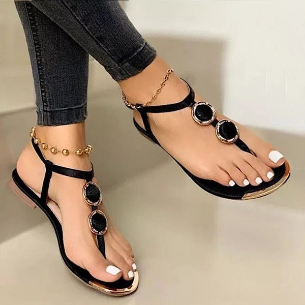 Women's Flat Sandals Summer Beach Shoes.